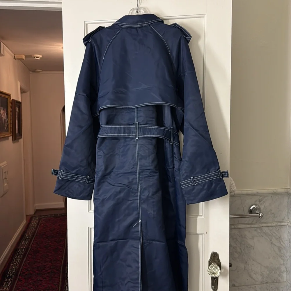 J.Crew Relaxed trench coat in lightweight shiny nylon CD420